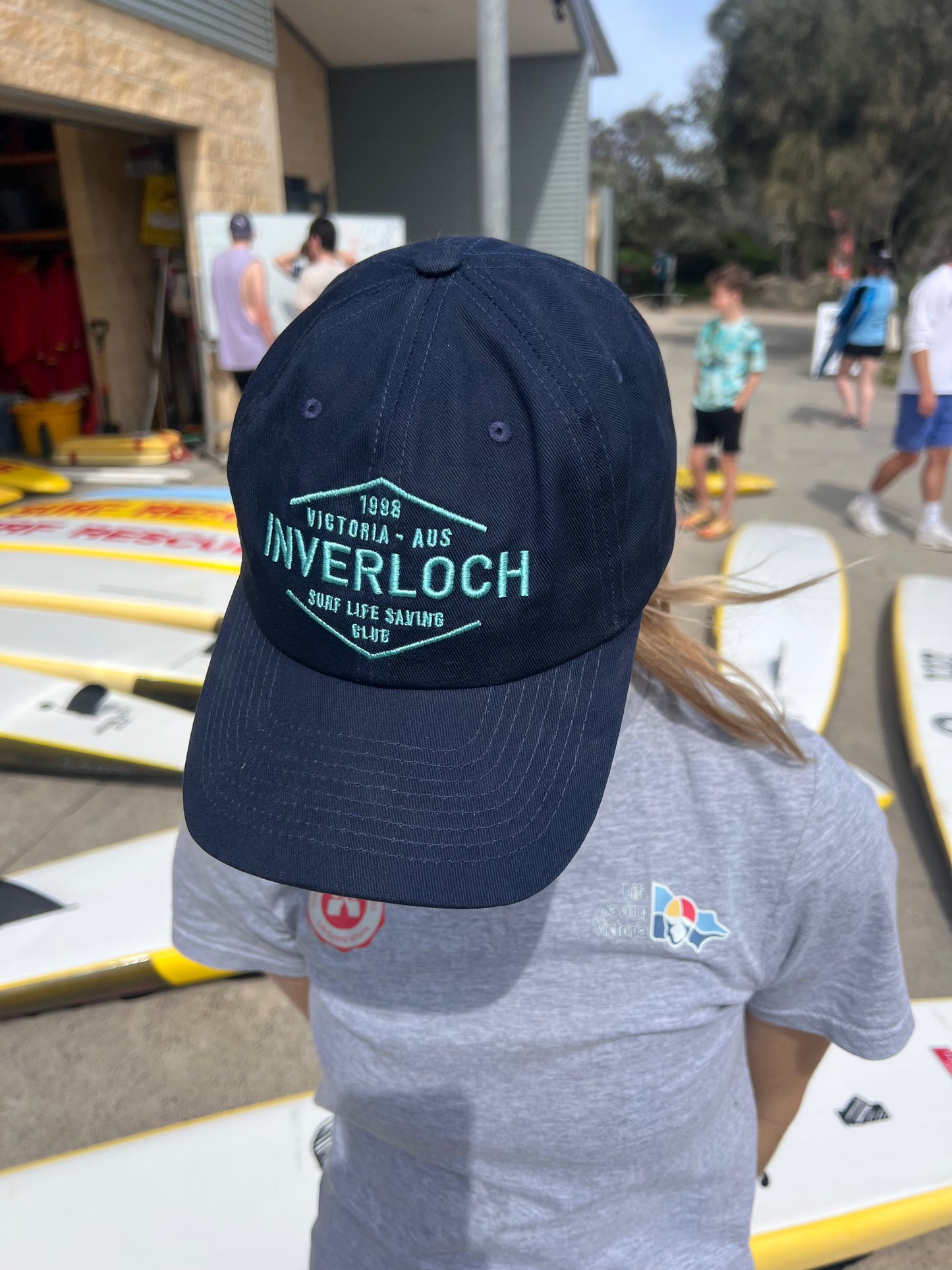 Inverloch Surf Club Adjustable UNISEX Cap – Navy with Mint-Green Logo PRE-ORDER ONLINE!