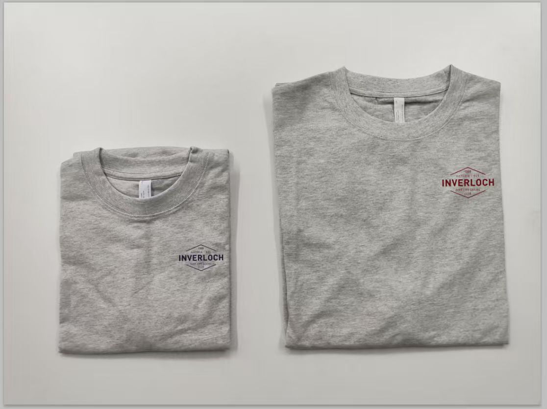 Inverloch Surf Club Kids/Teens Unisex T-Shirt – Sport Grey with Navy Logo - PRE-ORDER ONLINE!