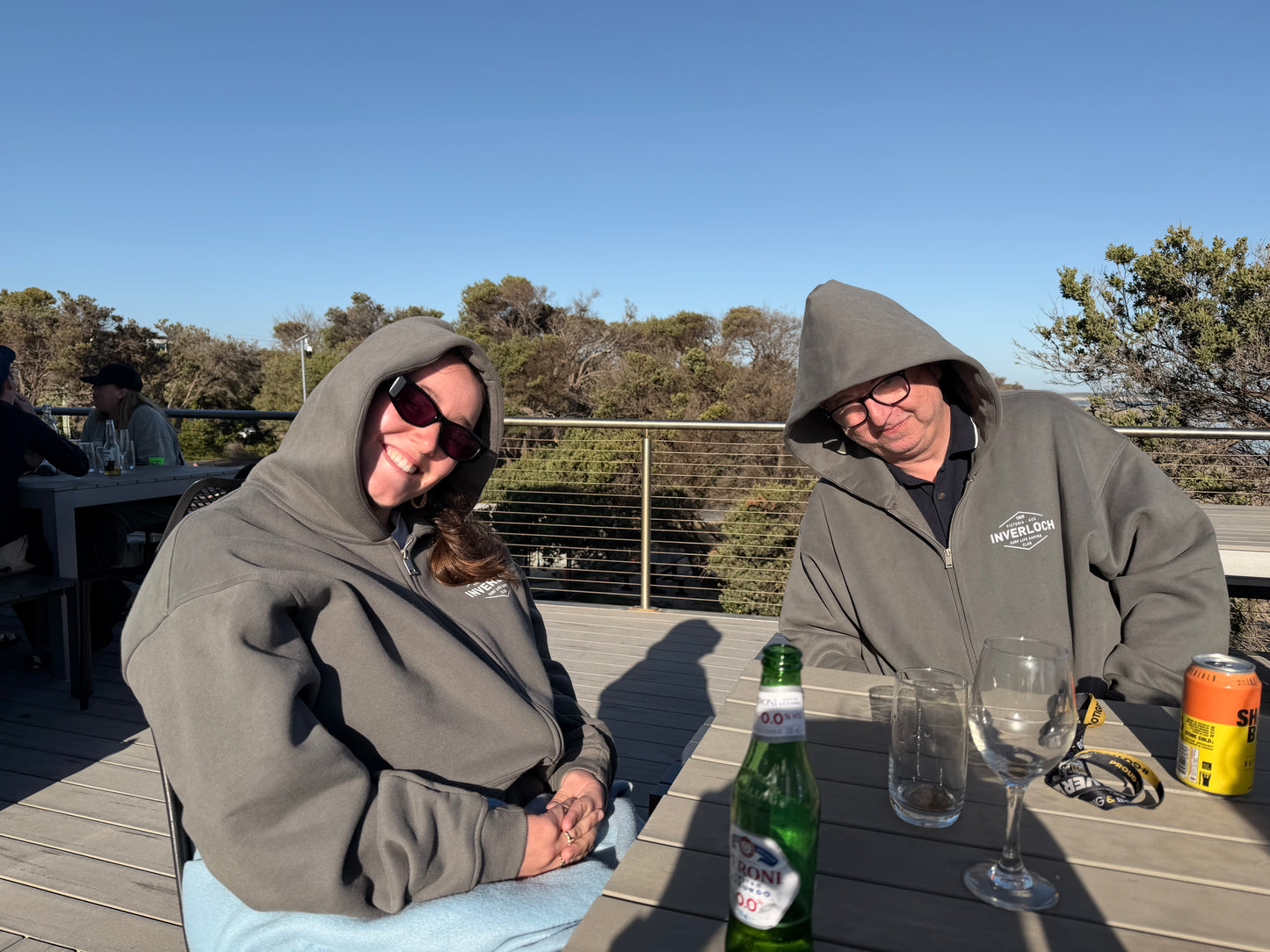 Inverloch Surf Club Adult Zip Unisex Hoodie – Earth Charcoal Grey with White Logo PRE-ORDER ONLINE!
