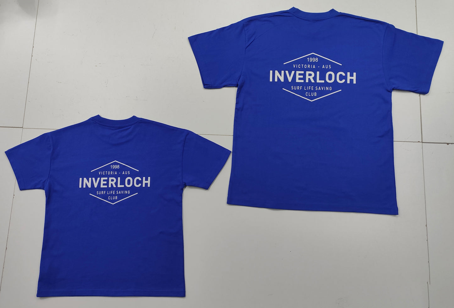 Inverloch Surf Club Adult Unisex T-Shirt  Sapphire Blue with Soft Yellow Logo - PRE-ORDER ONLINE!