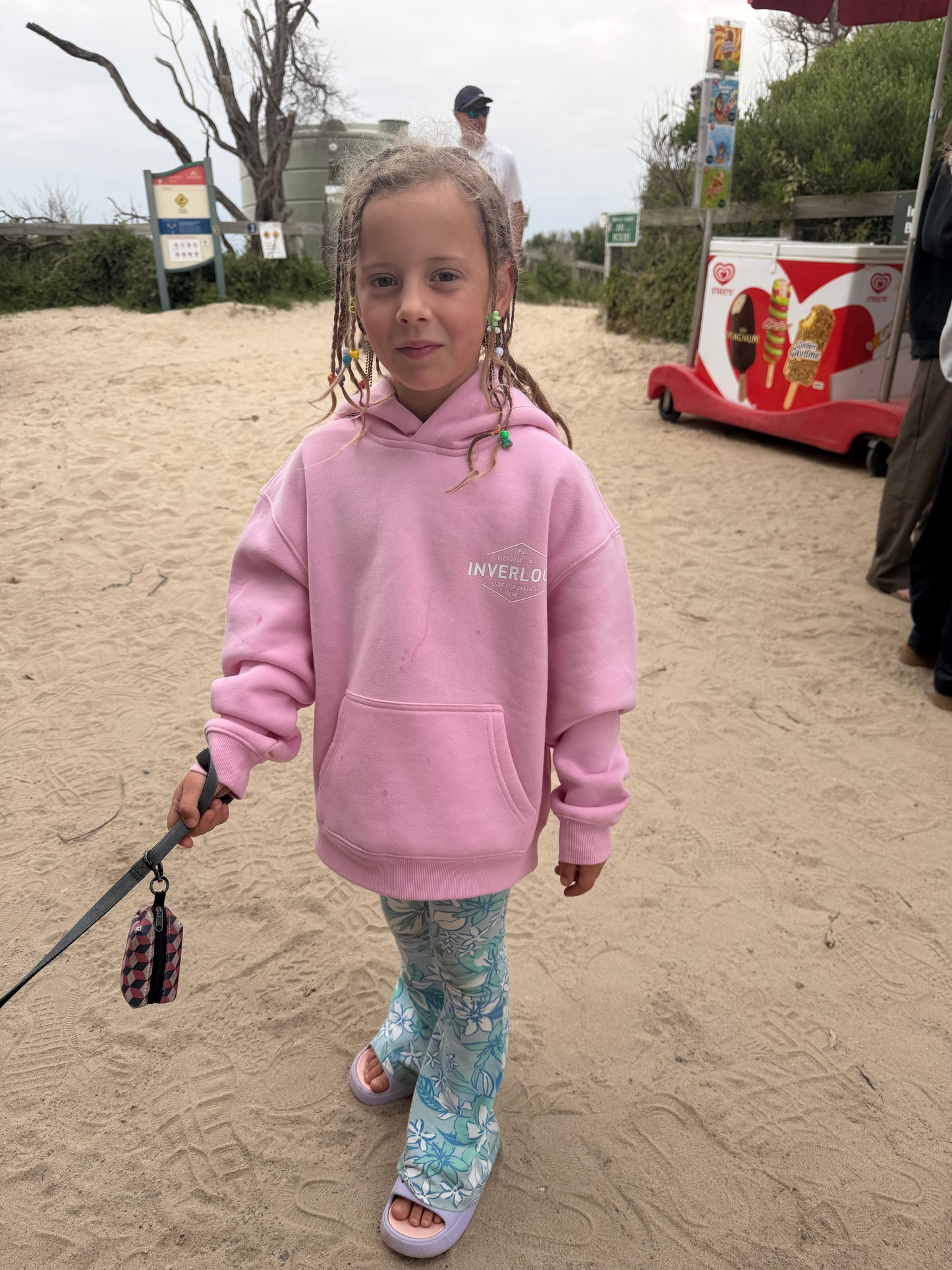 Inverloch Surf Club Kids & Teens Hoodie – Baby Pink with White Logo PRE-ORDER ONLINE!