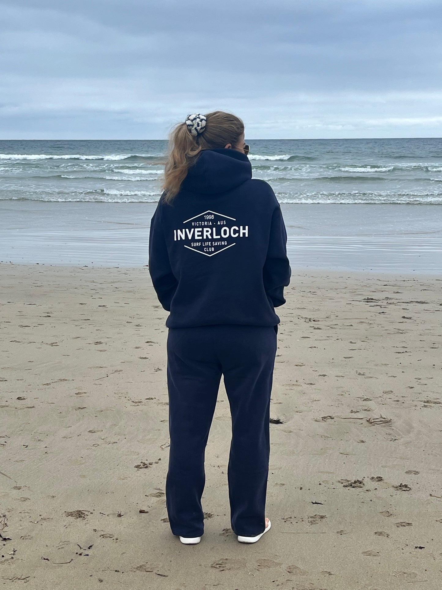Inverloch Surf Club Adult Unisex Trackpants – Navy BLUE with WHITE Logo -PRE-ORDER ONLINE