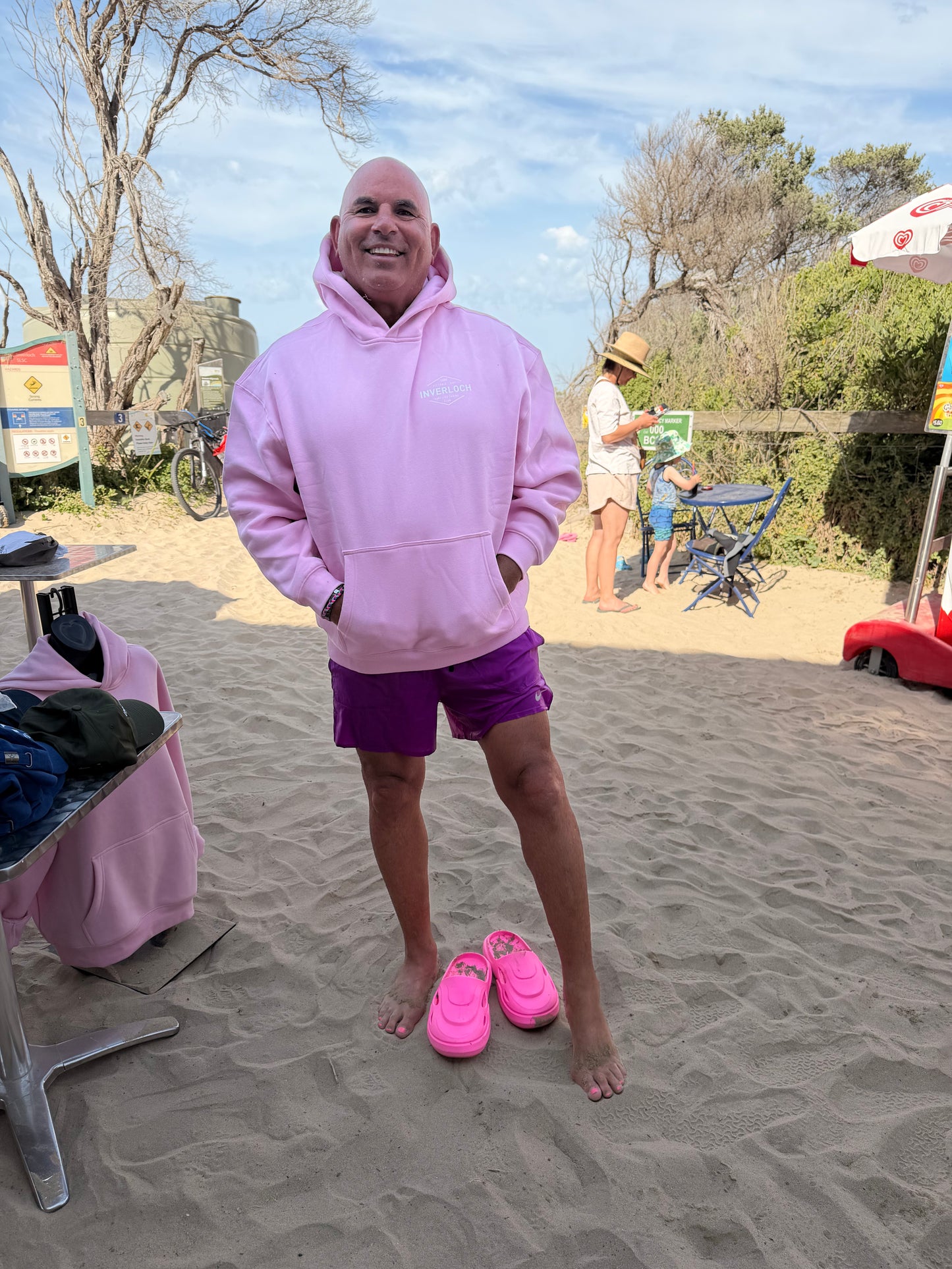 Inverloch Surf Club Adult Hoodie – Baby Pink with White Logo PRE-ORDER ONLINE!