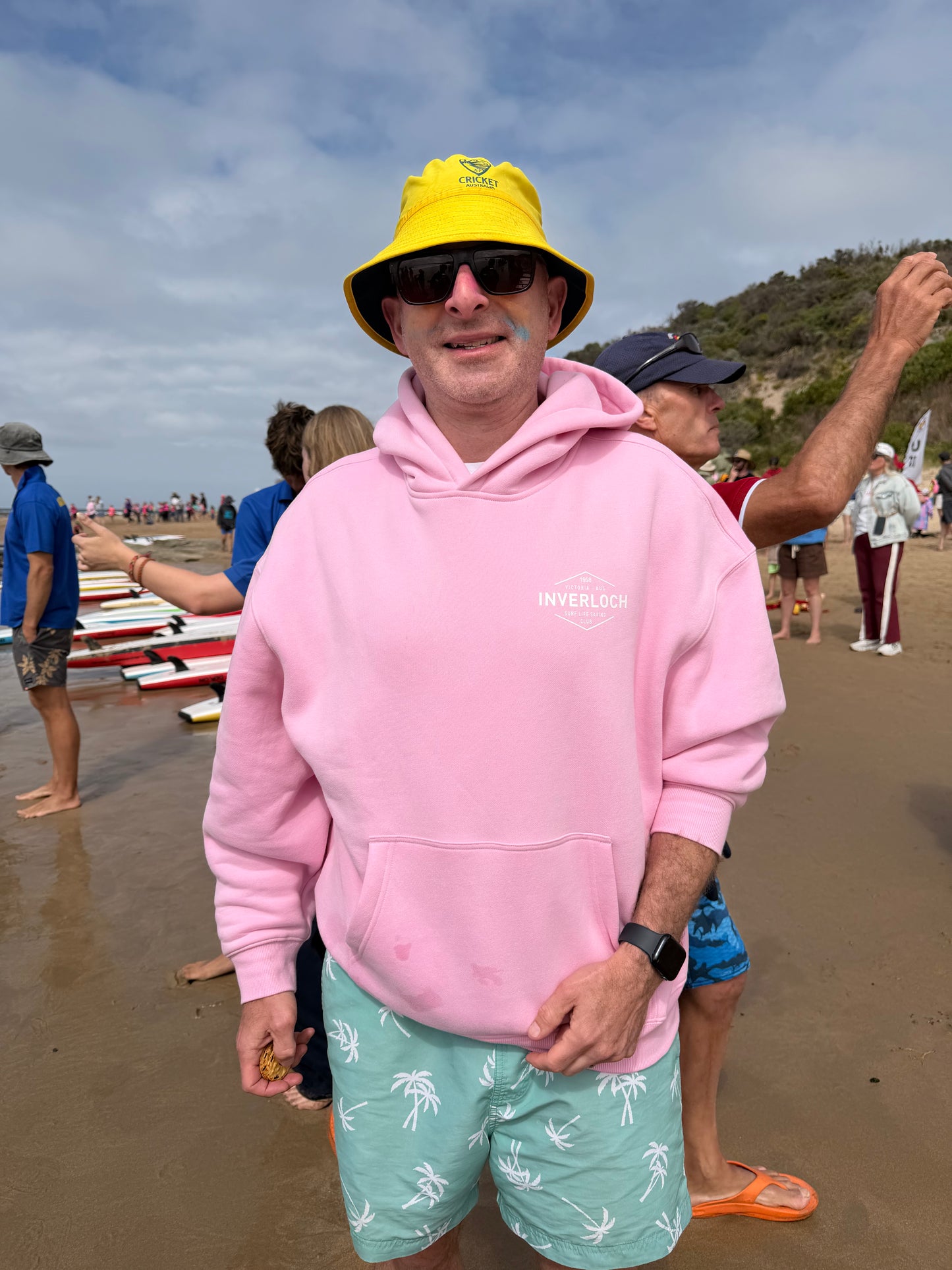 Inverloch Surf Club Adult Hoodie – Baby Pink with White Logo PRE-ORDER ONLINE!