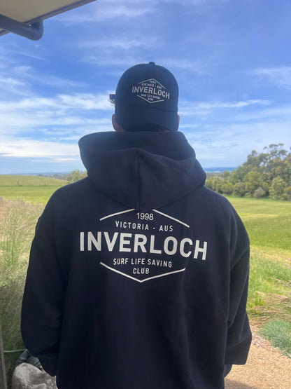Inverloch Surf Club Adult UNISEX Hoodie – Classic Navy Blue with White Logo PRE-ORDER ONLINE!
