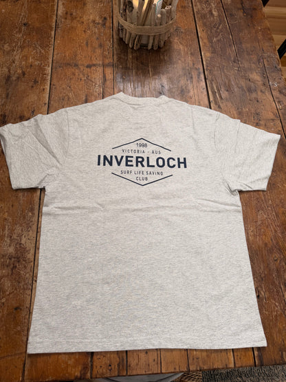 Inverloch Surf Club Kids & Teens Unisex T-Shirt – Soft Grey with Navy Logo PRE-ORDER NOW!