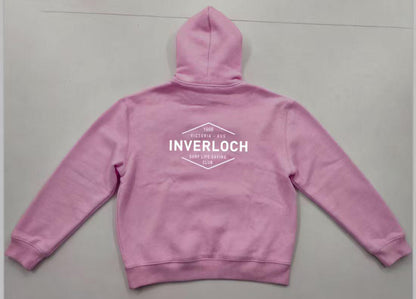 Inverloch Surf Club Kids & Teens Hoodie – Baby Pink with White Logo PRE-ORDER ONLINE!