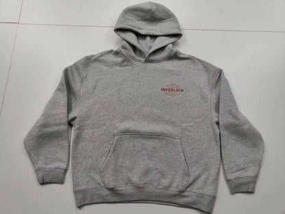 Inverloch Surf Club Adult Unisex Hoodie – Light Sport Grey with Navy or Muted-Red Logo (Lined Hood) PRE-ORDER ONLINE!
