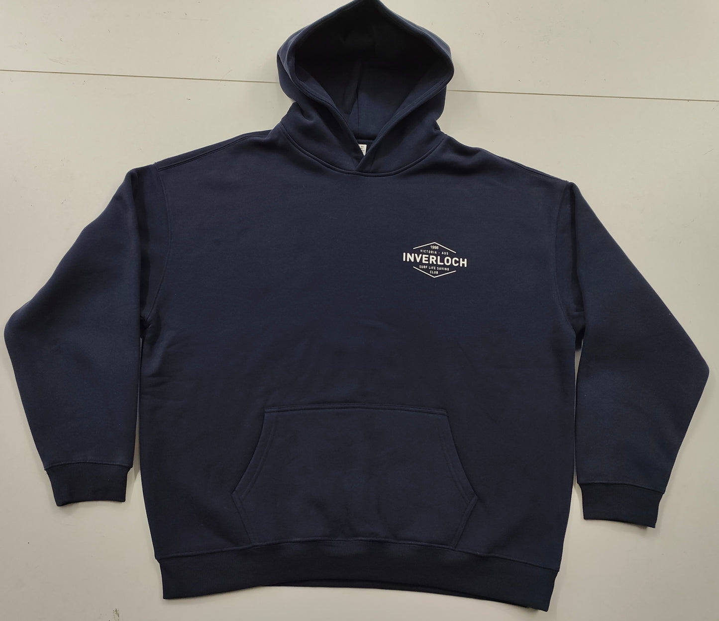 Inverloch Surf Club Adult UNISEX Hoodie – Classic Navy Blue with White Logo PRE-ORDER ONLINE!